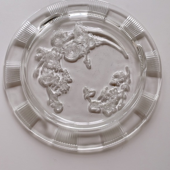 VTG Cabbage Rose Footed Platter - Picture 6 of 6